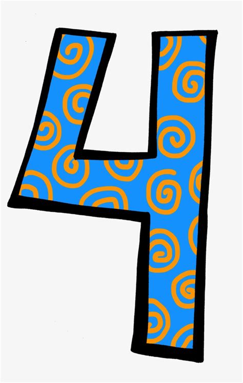 number 4 clip art.